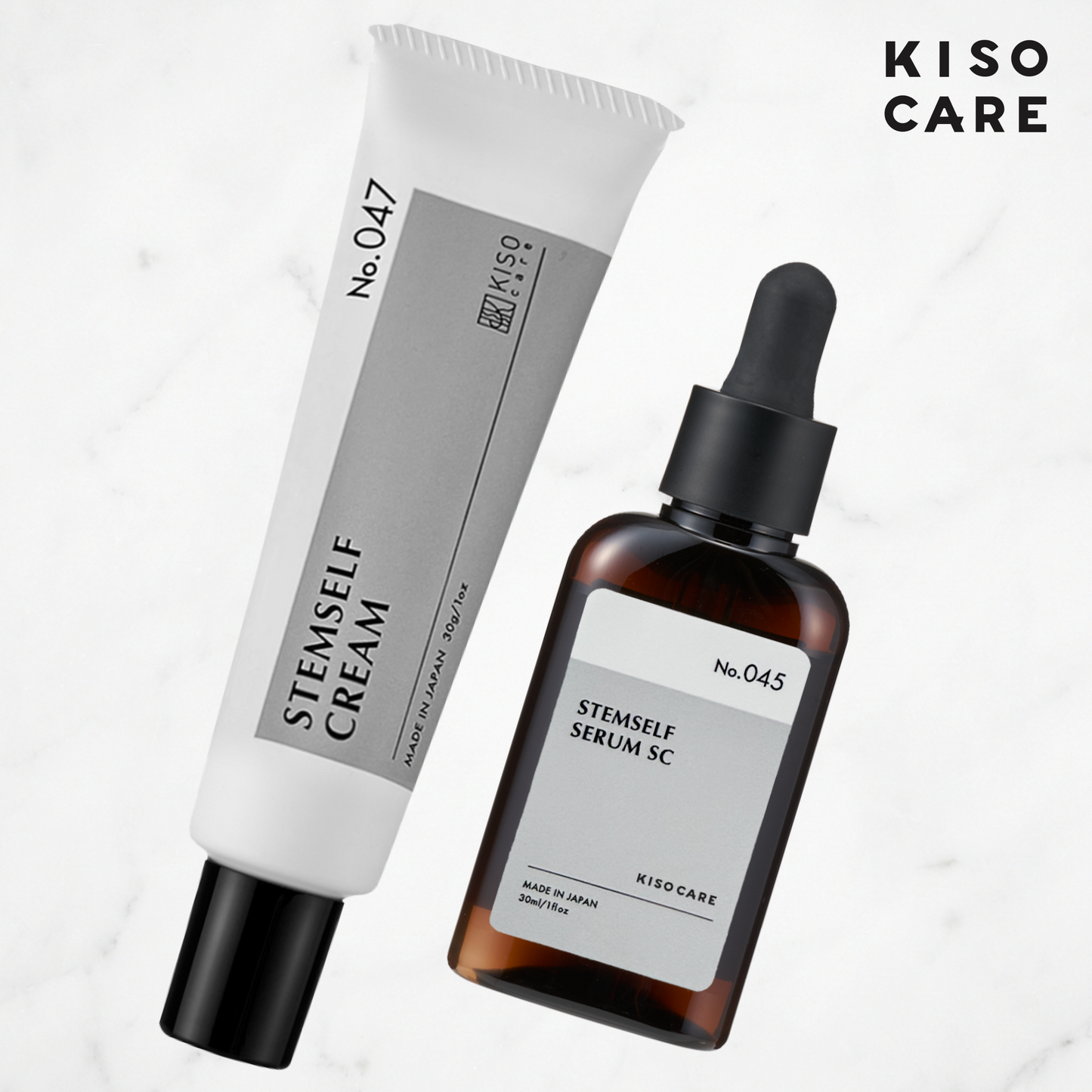 KISOCARE Routine complète aux cellules souches humaines | Sérum + Crème visage