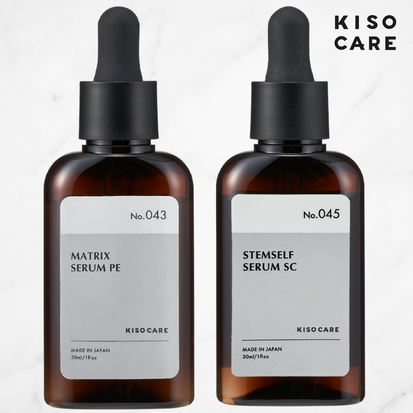 KISOCARE Ensemble peptides anti-âge | Sérum Matrixyl 3000 + Sérum aux cellules souches humaines