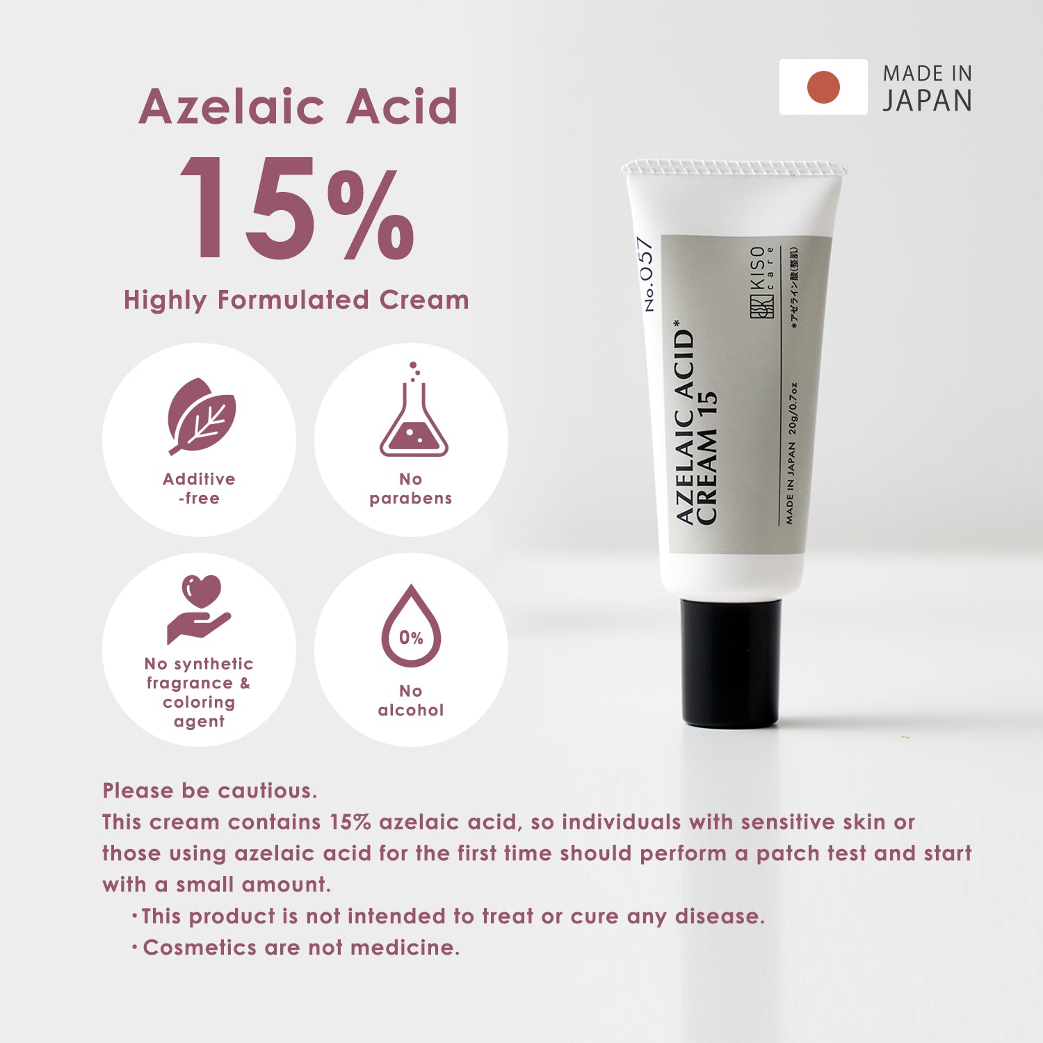 KISOCARE 15％ Azelaic Acid Face Cream 20g – kisocare
