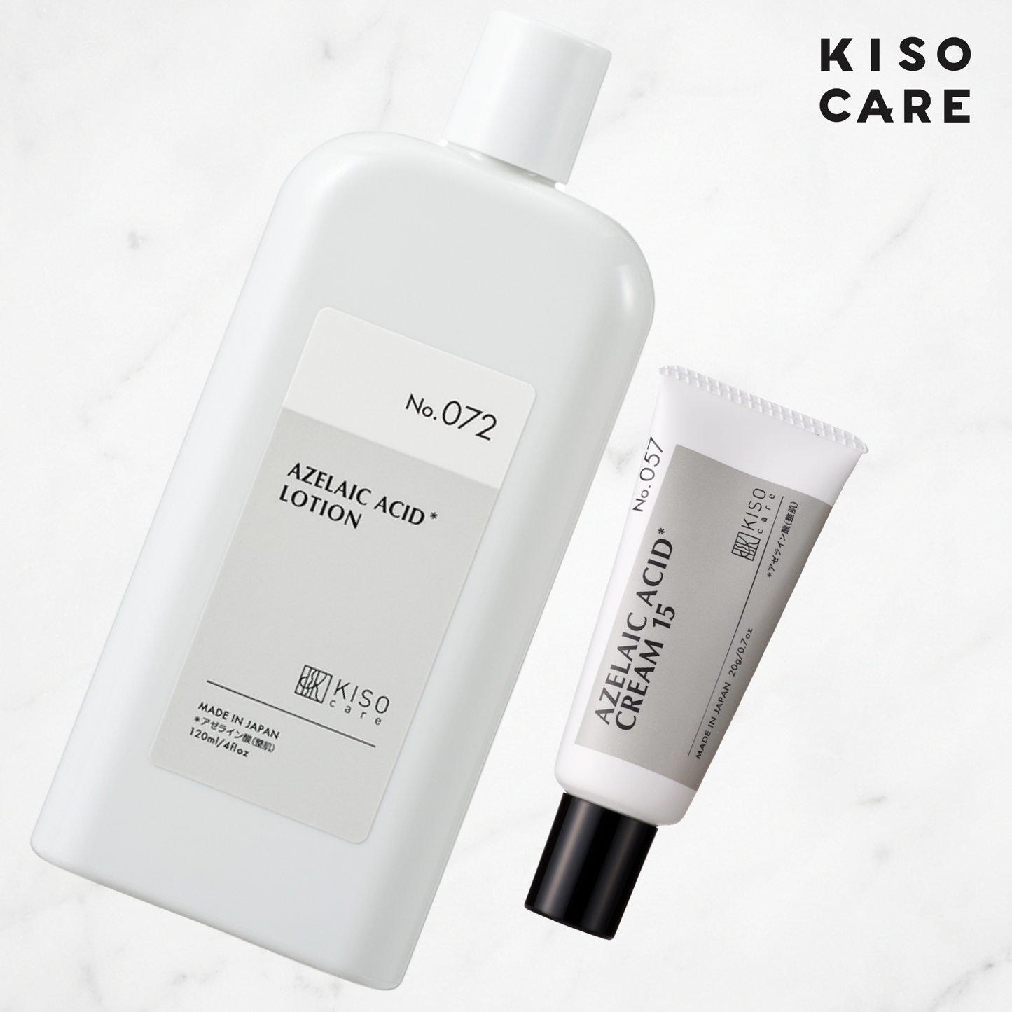KISOCARE AZ Ensemble Routine Équilibrante | Crème à l'acide azélaïque 15 % + Lotion Équilibrante AZ5