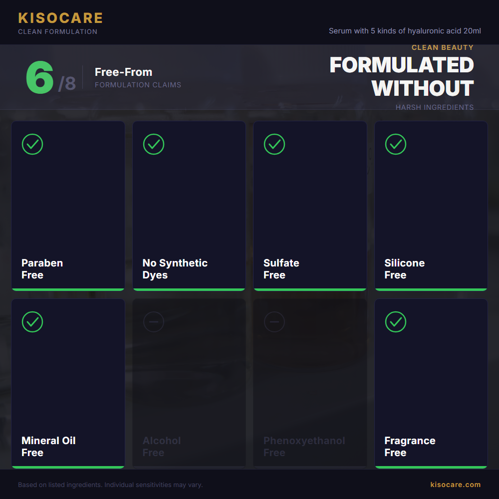 KISOCARE Serum with 5 kinds of hyaluronic acid 20ml