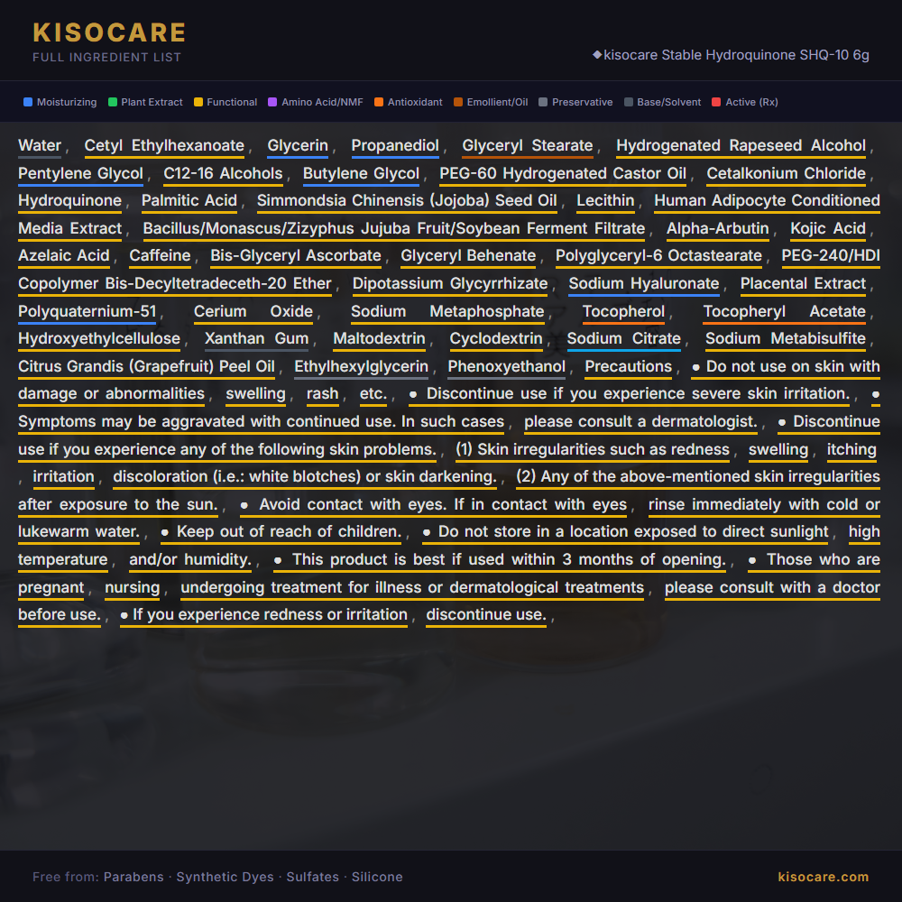 KISOCARE kisocare  Stable Hydroquinone SHQ-10 6g