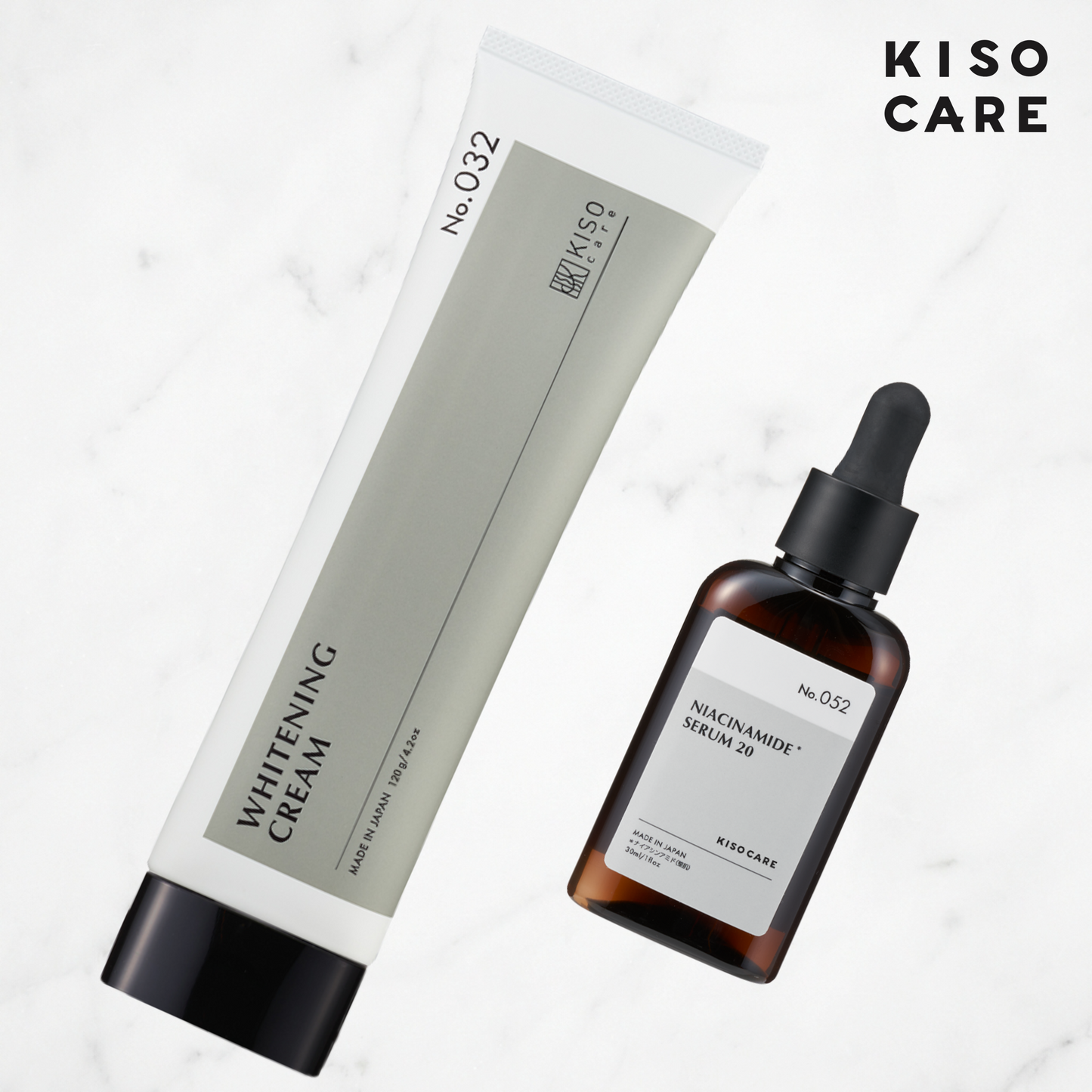 KISOCARE Duo Éclat | Crème à l'acide tranexamique + Sérum à la niacinamide