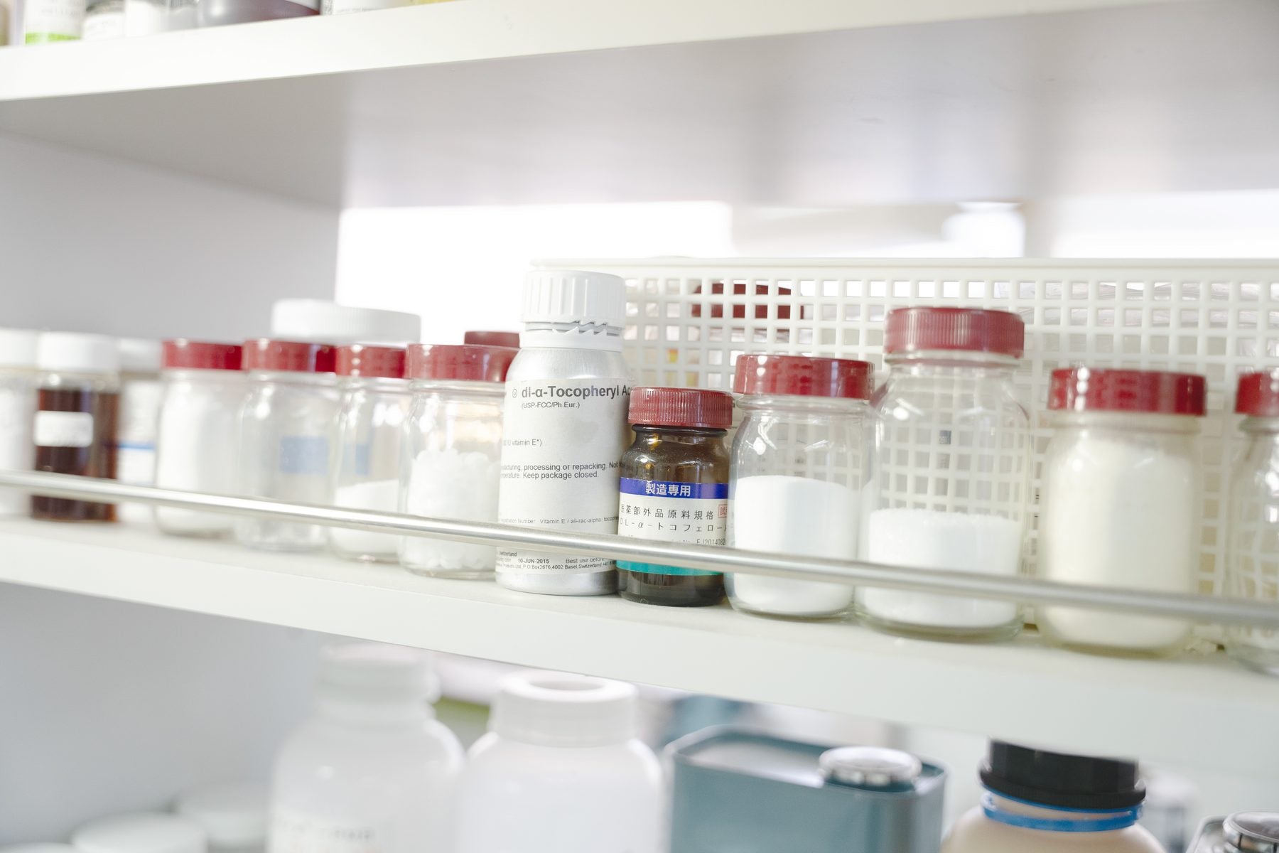 Premium raw ingredient stock at KISOCARE lab